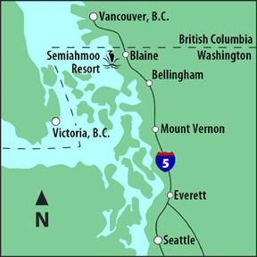 map of Semiahmoo location
